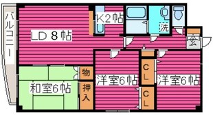 新道東駅 徒歩10分 10階の物件間取画像